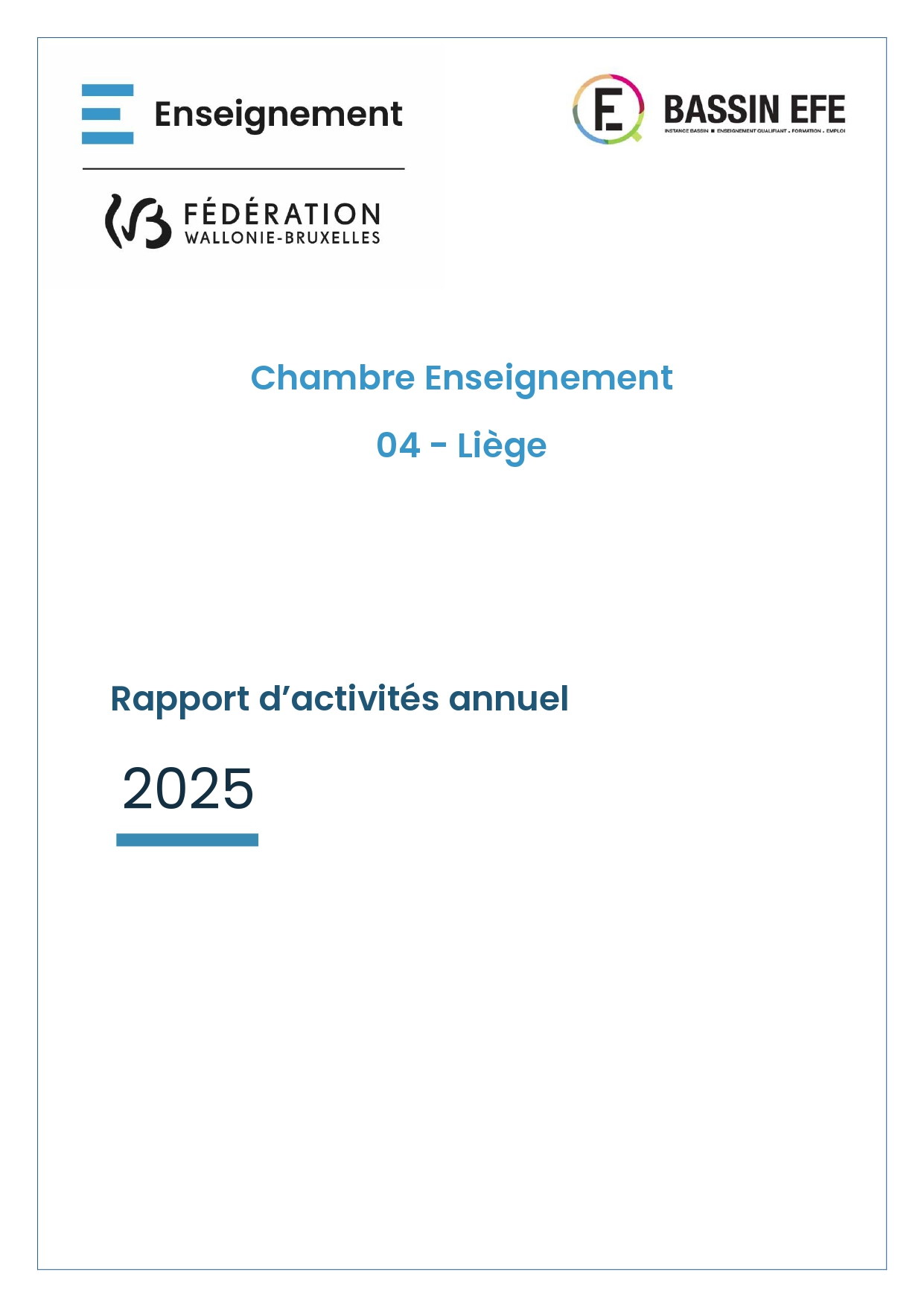 RA 2025 Chambre Enseignement page de garde